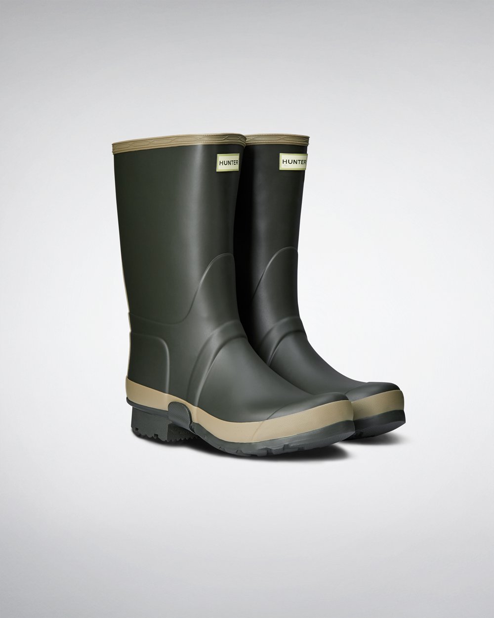 Botas de Lluvia Cortas Hunter Hombre - Gardener - Verde Oscuro Oliva - FGLPXQR-79